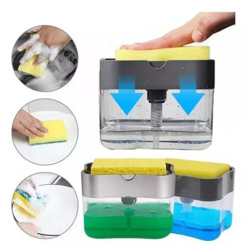 DISPENSADOR DE JABON CON ESPONJA