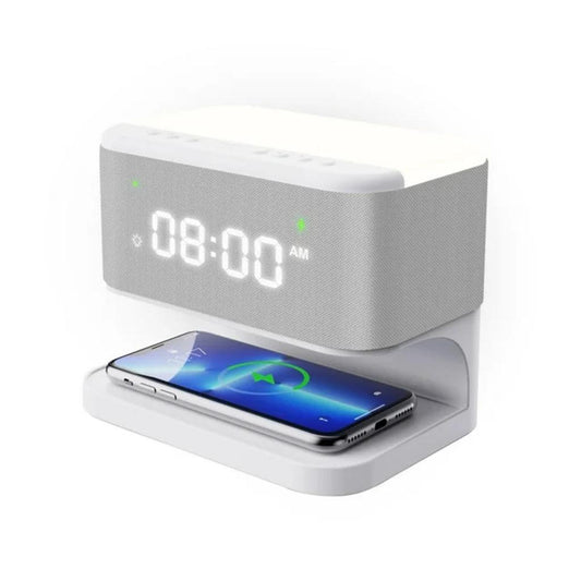 RELOJ DESPERTADOR INALÁMBRICO CON BASE DE CARGA PARA MÓVIL